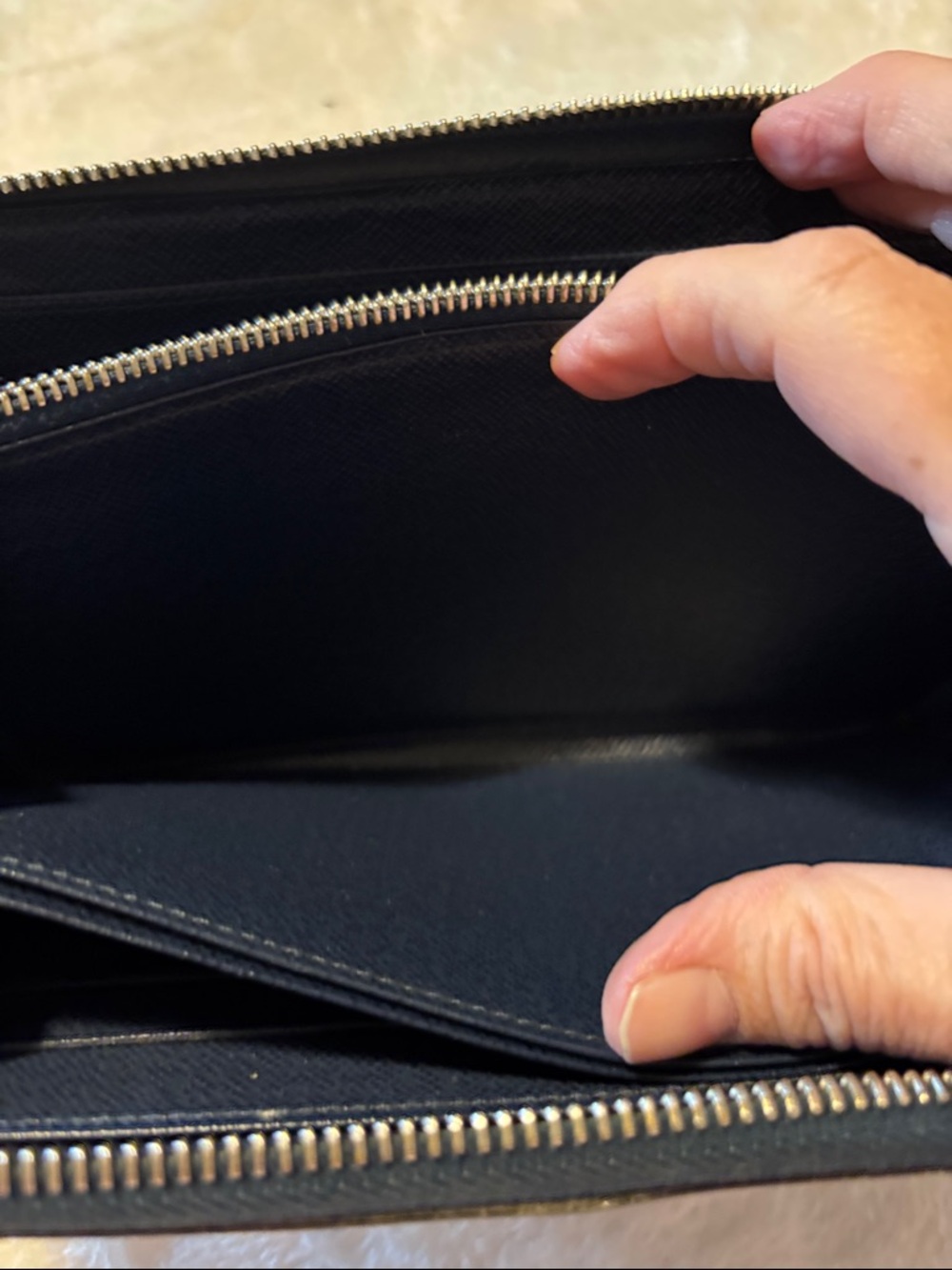 Louis Vuitton Blue Epi Leather Zip Wallet - Picture 7 of 10